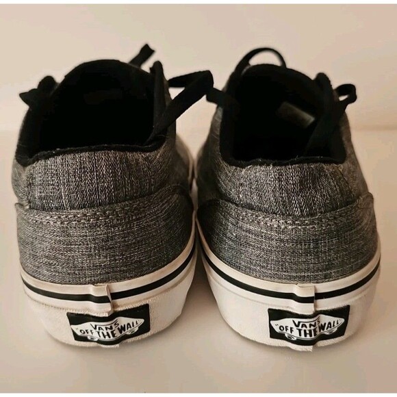 Vans Shoes Youth 6 Off The Wall Skateboard Lace Up Sneakers 721356 Grey Fabric - Picture 5 of 7